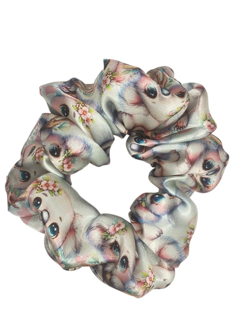 Satin Hair Scrunchie Koala Bears Print